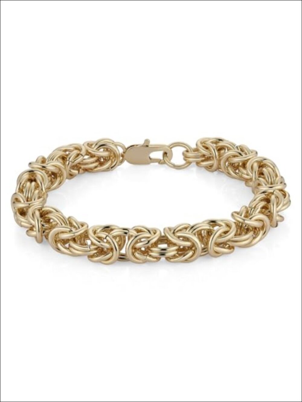 Gold Plated Double Twisted Link Chain Bracelet Gift Boxed